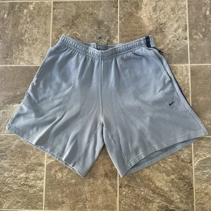 Vintage Y2K Nike Sweat Shorts Men’s XL Light Blue Athletic Loungewear - Picture 1 of 9