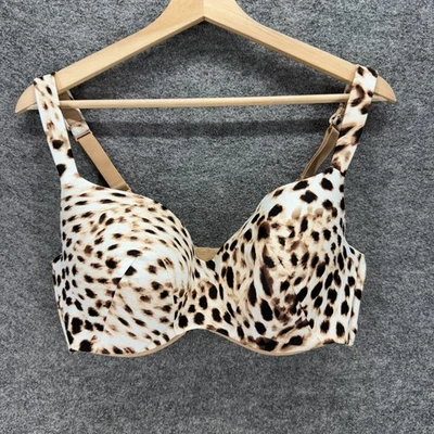 Sujetador Ambrielle Bralette Mujer 40D Blanco Estampado Animal Push Up Con Aros Opaco Foto 1 de 4