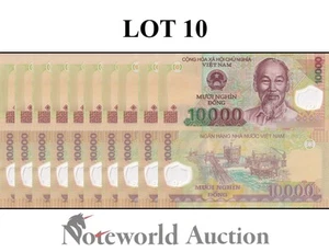VIET NAM VIETNAM 10000 Dong 2019 P 119 Polymer Lot 10 pcs 1/10 Bundle UNC - Picture 1 of 4
