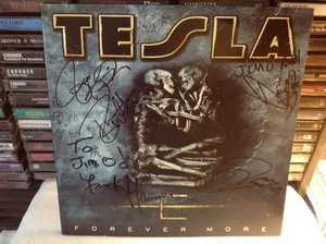 TESLA FOREVER MORE HEAVY METAL VINYL '08 TECR OG GATEFOLD BAND SIGNED **NOTES** - Picture 1 of 9