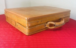 Vintage Hartmann Gepäck Gürtel Leder braun Aktentasche Attaché Case 18,5" - Bild 1 von 14