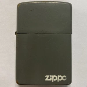 1997 ZIPPO LIGHTER NIAGARA FALLS CANADA GREY GRAY COATING WHITE LOGO WORKS - Bild 1 von 5