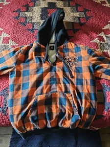 Vintage Chicago BEARS NFL~ Men’s M 1/4 Zip PullOver Aid Fleece Lined - Picture 1 of 8