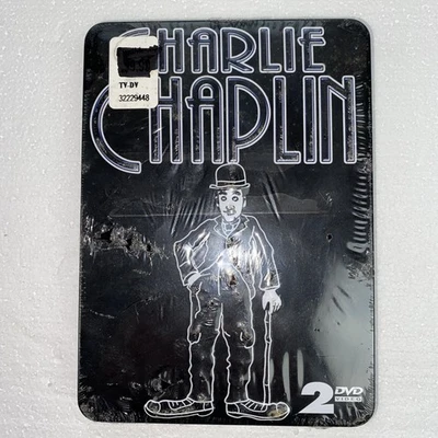 Charlie Chaplin Black Metal Case 2 DVD's 9 Silent Screen Classics 9 Movies NEW - Image 1 of 4