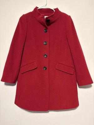 Abrigo Ann Taylor Loft Mujer 6P Mezcla Lana Botón Frontal Bolsillos Pequeños Clásico Foto 1 de 4