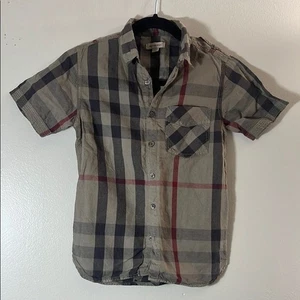 Burberry Freizeithemd grau und rot Button Down - Bild 1 von 7