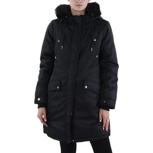 Jessica Simpson Womens Black Insulated Hooded Parka Coat Outerwear XL BHFO 9222 - Picture 1 of 3