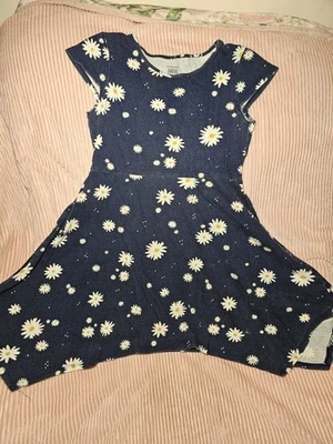 Vestido Jumping Bean Azul Marino Margaritas Todo el Día Niñas Talla 10 (A) Foto 1 de 3