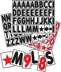 Set di lettere di ricambio per insegne bianche, lettere da 4 pollici adatte 24X36 I - Foto 1 di 12