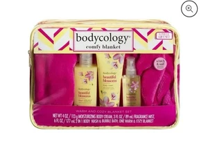 Bodycology BEAUTIFUL BLOSSOMS Set / Decke, Mist, Körpercreme, Duschgel / NEU - Bild 1 von 3
