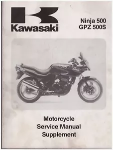 Manual Servicio Supplement - Kawasaki Ninja 500 GPZ500S 1994 Parte 99924-1172-51 - Imagen 1 de 2