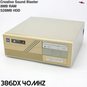 Rétro 80386 386 DX 40MHZ Ordinateur PC Windows 3.1 MS-DOS Creative Sound Blaster - Photo 1/8