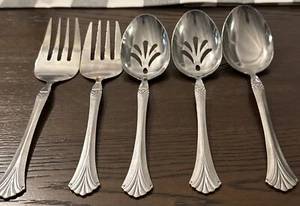 Hampton Silversmiths Serving Set Stainless China 123 5 Pieces Free SH - Picture 1 of 7