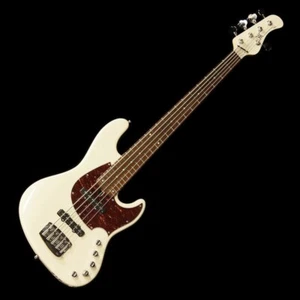 MAYONES JABBA Custom 5 Monolith Vintage White Gloss 4.65kg Electric Bass Guitar - Picture 1 of 10