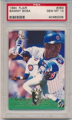 1994 Flair Sammy Sosa (#363) PSA10 PSA - Image 1 of 2