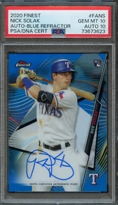 BB - 2020 - Topps Finest - Blue Refractor - Nick Solak - 89/150 - #FANS - Picture 1 of 2