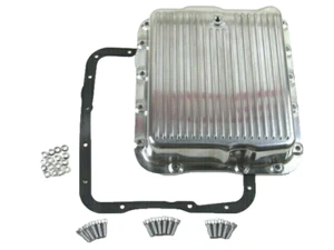 Aluminum GM Chevy 700R4 or 4L60 Finned Transmission Oil Pan Polished 4L60E Cast - Picture 1 of 2
