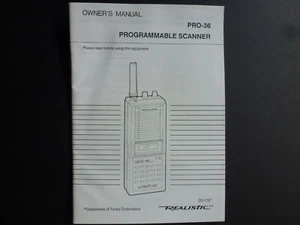 Realistic PRO-36 Programmable Scanner Owner's Manual #20-137-1990 - Picture 1 of 3