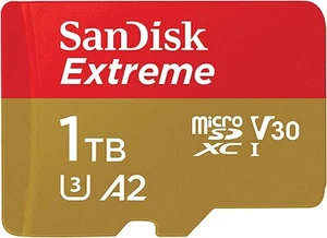 SanDisk Extreme microSDXC 1TB UHS-I Speicherkarte 4K UHD + Adapter - Bild 1 von 2