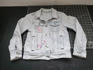 Disney Junior Minnie Mouse Girl’s Denim Jean Jacket Sequin Size 5/6 - Picture 1 of 12