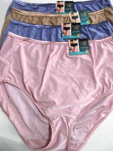 Vanity Fair 4-Pairs BRIEF Illumination Full cut Panties Nylon 13109 ~ 10/3XL - Picture 1 of 6