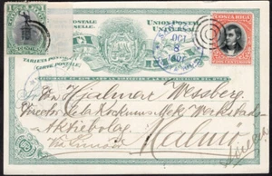 933 COSTA RICA A SUECIA POSTAL 1901 S. JOSE- FERROCARRILES MALMO ¡BONITA POSTAL! - Imagen 1 de 2