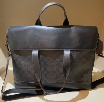 🌺Coach🌺  Black, Brown Lining Crossbody Laptop Bag  ❤️Gently Used - Image 1 of 4