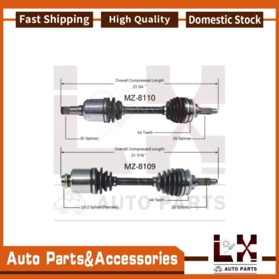 Se adapta a Mazda MPV FWD 2002-2006 Par de ejes delanteros CV SurTrack Set NUEVO Foto 1 de 4