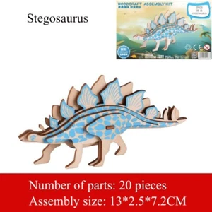 Dinosaur Puzzle Wooden 3D DIY Model Assembled Children's Educational Toy Gift US - Picture 1 of 5