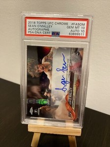 2018 Topps UFC Chrome Sean O'Malley rookie auto refractor PSA 10 Auto 10