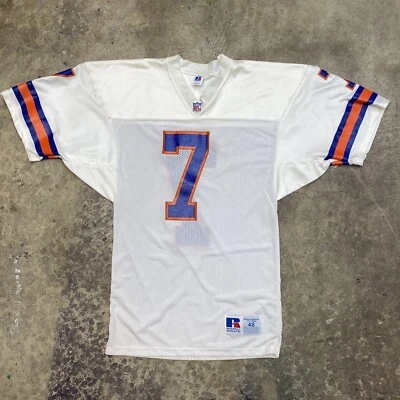 Camiseta deportiva John Elway Denver Broncos vintage Russell Athletic para hombre talla 48 blanca Foto 1 de 4