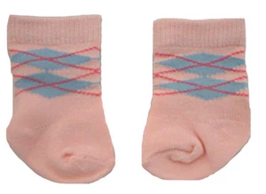 Calcetines de arcilla rosa y azul se adaptan a muñecas American Girl de 18 pulgadas - Imagen 1 de 1