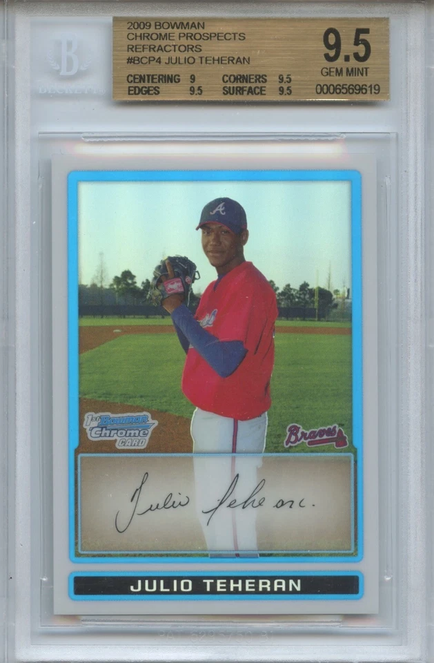 Bowman Chrome Prospects Julio Teherán 2000 refractor novato - ¡BGS 9,5 gema! Foto 1 de 1