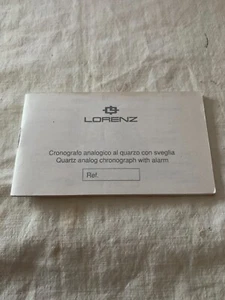 Lorenz Quartz analog Chronograph with alarm manual instruction istruzioni NOS - Foto 1 di 3