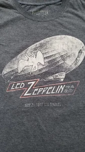 LED ZEPPLIN LICENSED T-SHIRT GRAY SIZE LARGE EXCELLENT CONDITION - Imagen 1 de 5
