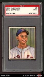 1950 Bowman #3 Dom DiMaggio Red Sox PSA 7 - NM