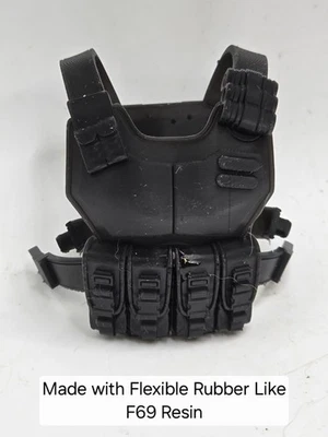 CHALECO FLEXIBLE DE COMBATE VEREK HOLT IMPRESO EN 3D 1:12 6" Leyenda Clasificada Foto 1 de 3