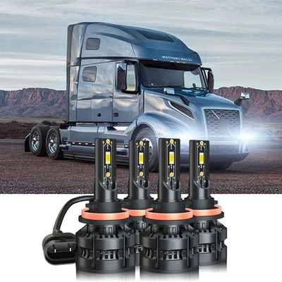 For Volvo VNL VNM 630 670 730 780 2004-2015 Hi/Lo Beam LED Headlight Bulbs White - Image 1 of 4