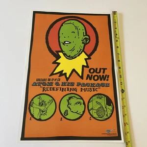 ATOM & HIS PACKAGE Rare 2003 PROMO POSTER for Music CD 12x18 NEVER DISPLAYED and - Picture 1 of 8