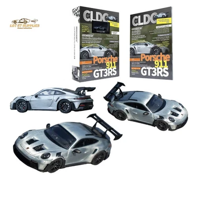 Minichamps X CLDC Porsche 911 GT3 RS Raw Silver English 1:64 (MAGAZINE INCLUDED) - Image 1 of 4