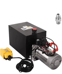 13 Quart Hydraulic Pump 3200PSI Single Acting Metal Reservoir Dump Trailer New - Picture 1 of 4