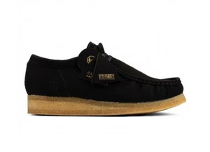 Scarpe Clarks Wallabee Originals da donna nere vegan UK 6 D EUR 39,5 - Foto 1 di 5