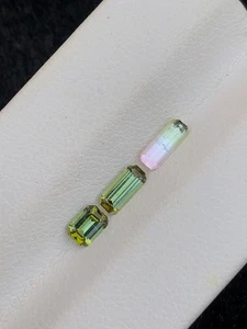 0.60-Ct Natural Bi-Color Tourmaline Gemstone Emerald Cut From Afghnistan - Picture 1 of 4