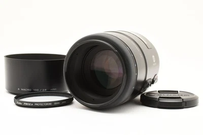 [Top MINT] Minolta AF 100mm f2.8 Macro Lens Sony Minolta A Mount w/Hood JAPAN - Image 1 of 4
