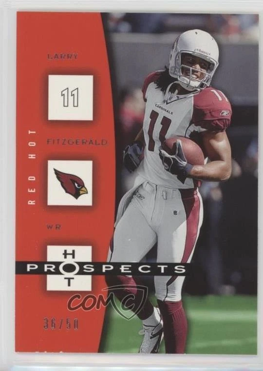 2006 Fleer Hot Prospects Red Hot /50 Larry Fitzgerald #2 - Image 1 of 2