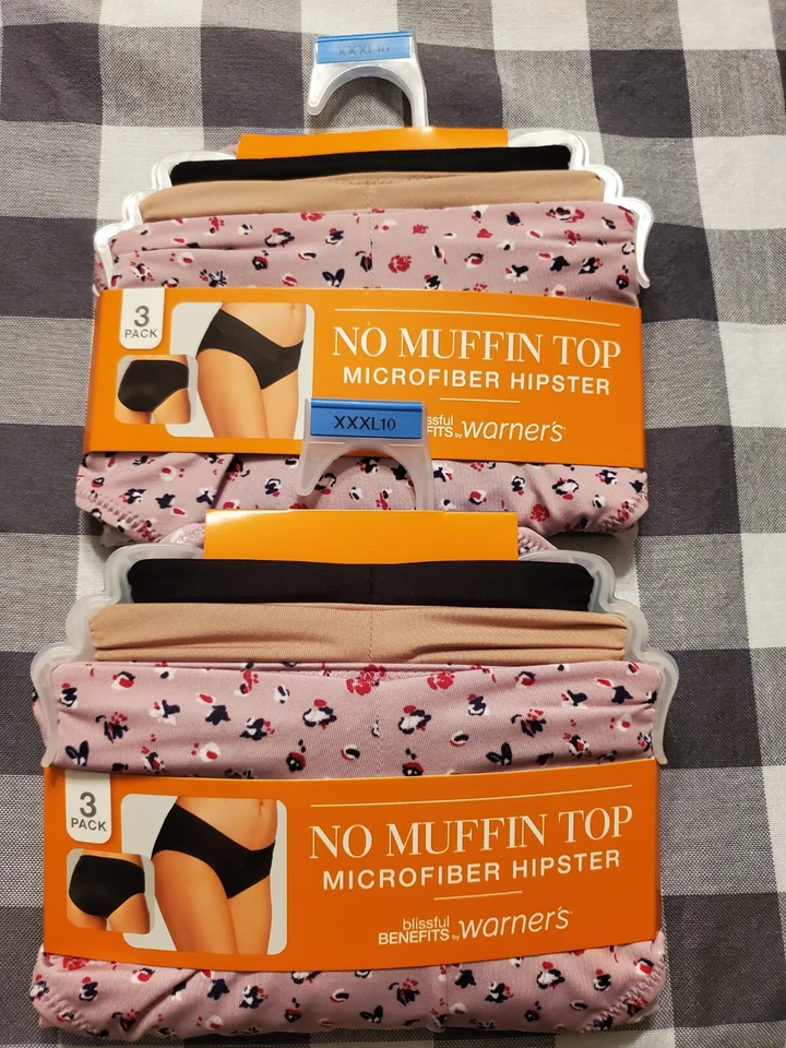 Warners Blissful Benefits 3 Pack Microfiber Hipster 3 Tagless Floral/Solids