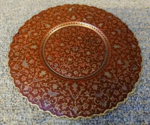 Cargador de latón decorativo vintage de 7,5 pulgadas cambio de placa niknaks - Imagen 1 de 5