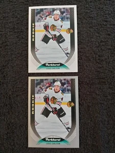 (2) 2020-21 Parkhurst Silver & Base Lucas Carlsson RC # 306 Chicago Blackhawks - Picture 1 of 2