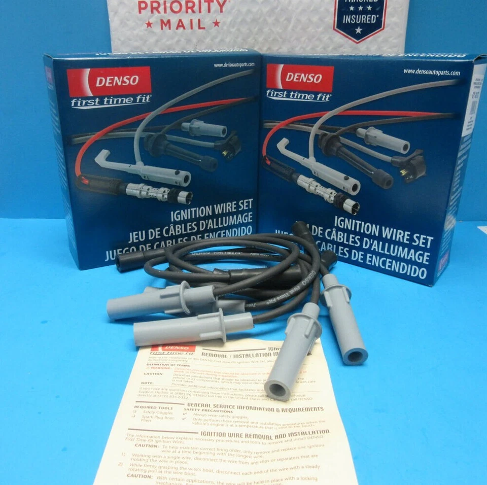 Juego de cables de bujía de encendido DENSO reemplaza a Chrysler Dodge OEM # 6846E 3,3 L 3,8 L Foto 1 de 4