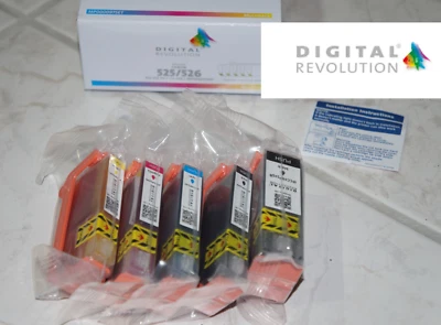 Canon CLI-526 / PGI-525 PGBK CHIP 5x Tinte 63,2 ml MultiPack Digital Revolution - Bild 1 von 2